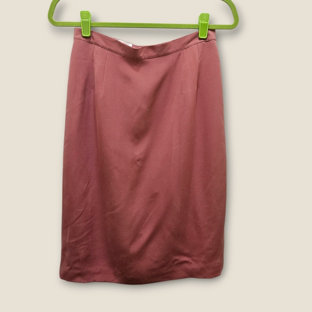 Talbots Pure Silk Skirt Size 8 Womens Pink Pencil Career‎ Business